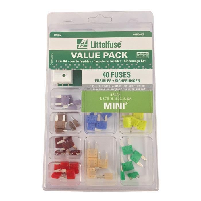 Littelfuse MINI Blade Fuse Super Value Pak, 094462 Series